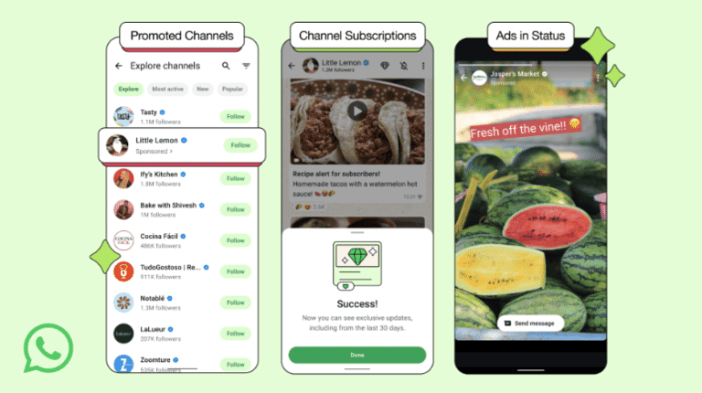 Advertenties binnen whatsapp